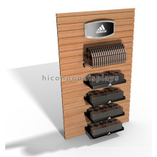 Free Design Factory Price Caps Retail Store Wall Mounted Metal Hook Slatwall Wooden Hat Display